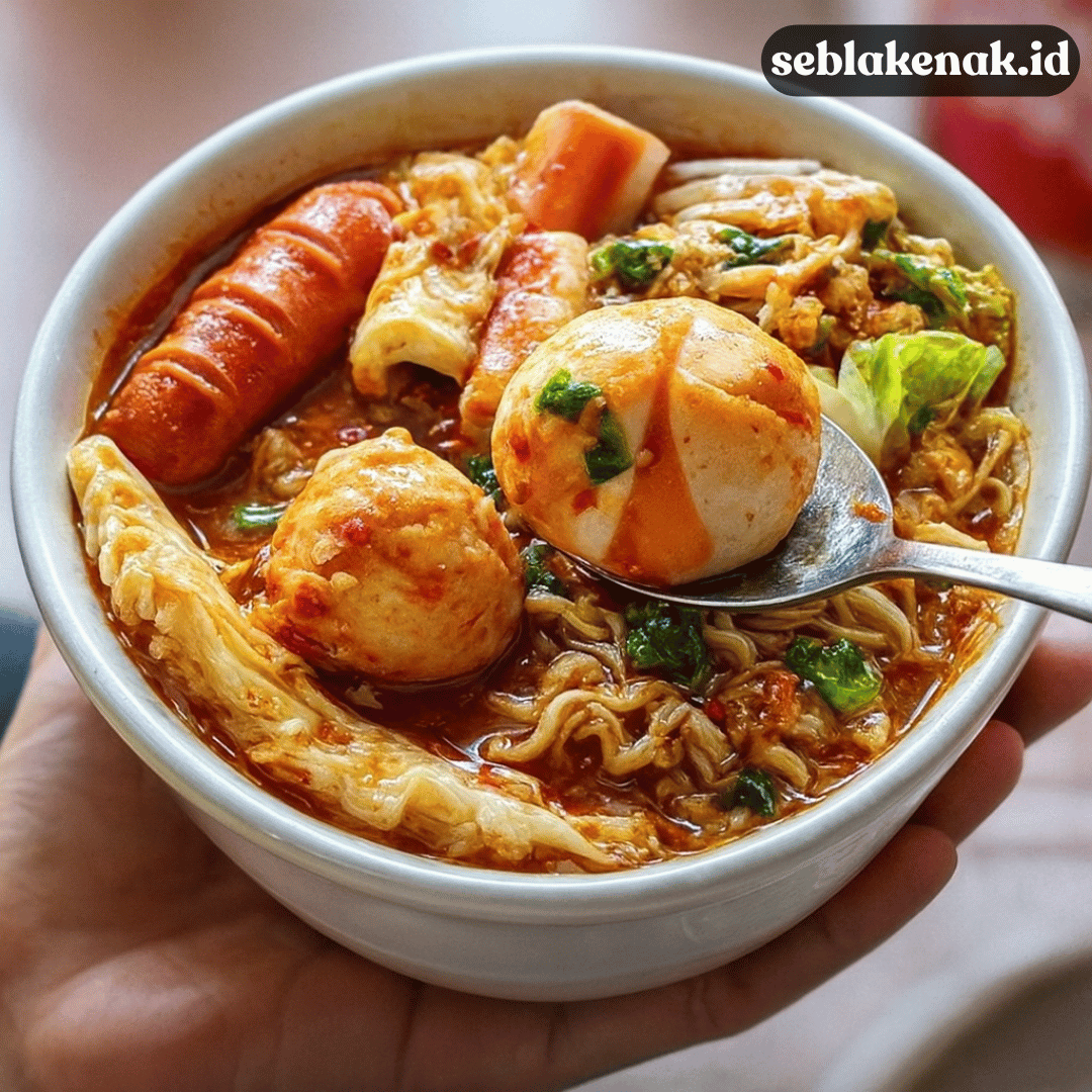 Seblak Bakso Pedas, Sensasi Daging Juara
