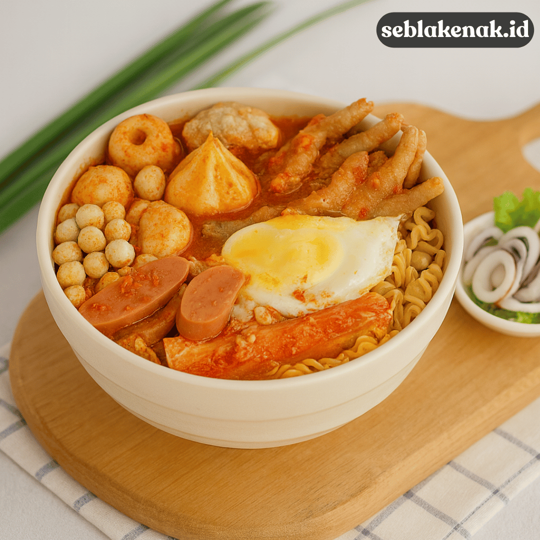 seblak ceker keju mozarella