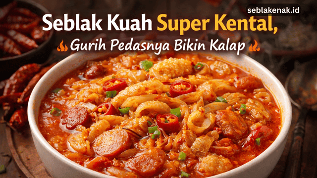 Seblak Kuah Super Kental, Gurih Pedasnya Bikin Kalap